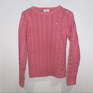 Lilly Pulitzer Pink Cable Knit Sweater